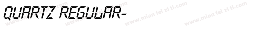 Quartz Regular字体转换